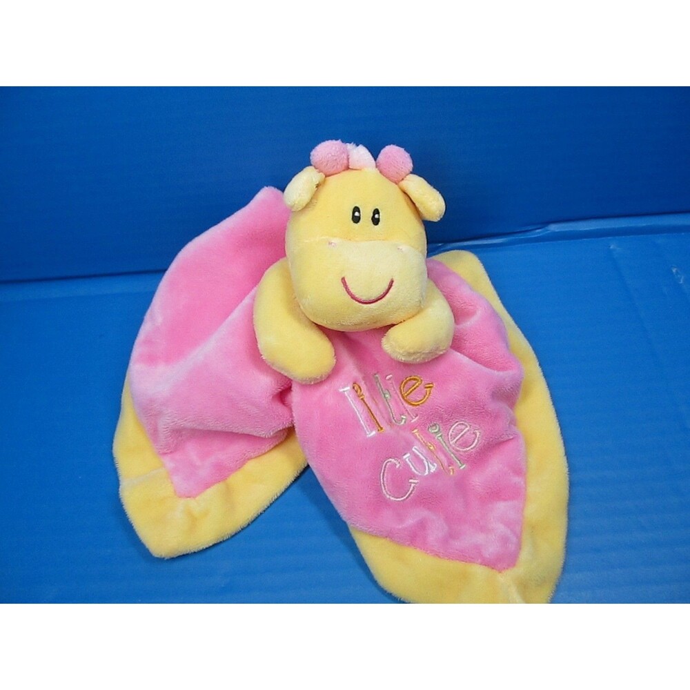 First Impressions Little Cutie Yellow Giraffe Security Blanket Plush Lovey 12"